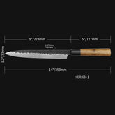 Kajiya Keikoku 9'' YanagiBa - Ultra-Light Japanese Sashimi Knife for Precision Fish Slicing with 67-Layer Damascus Steel & Natural Wooden Handle (Olive)